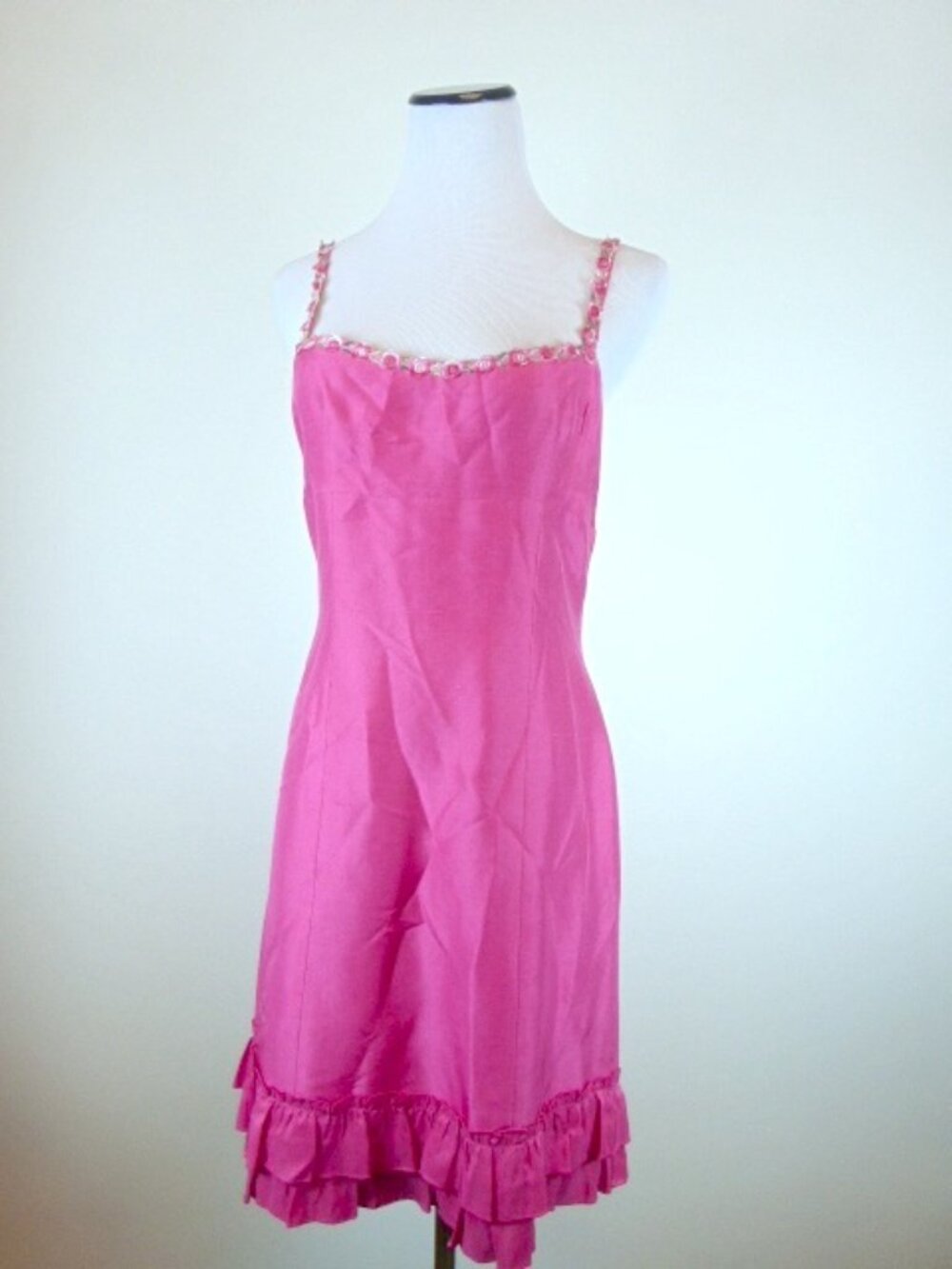 NANETTE LEPORE pink SILK sleeveless party DRESS 6